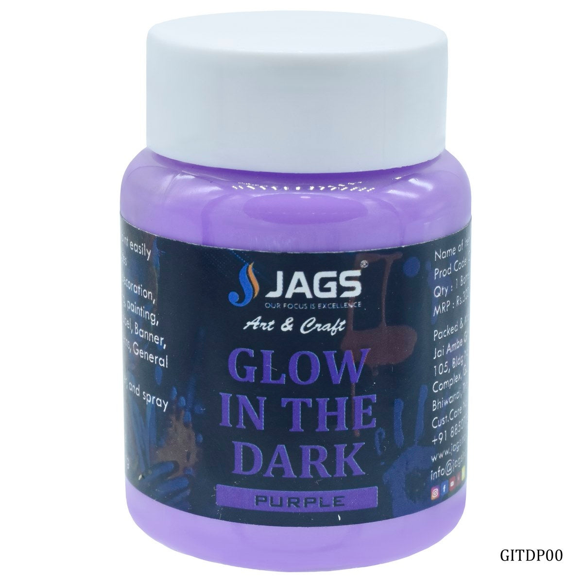 Jags Glow In The Dark Paste - 50 Grams