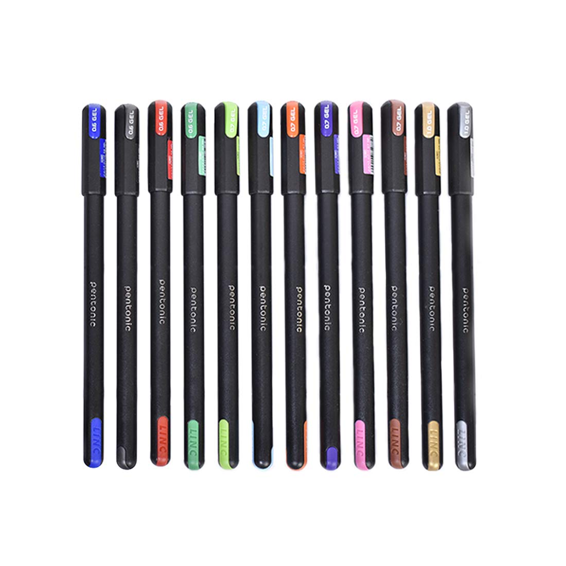 Gel pens in metal case on sale
