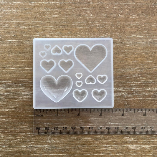 Silicone Mould 14 PC's Heart