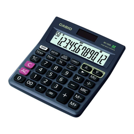 Casio MJ-120D 150 Steps Check and Correct Desktop Calculator with Tax Keys -Black