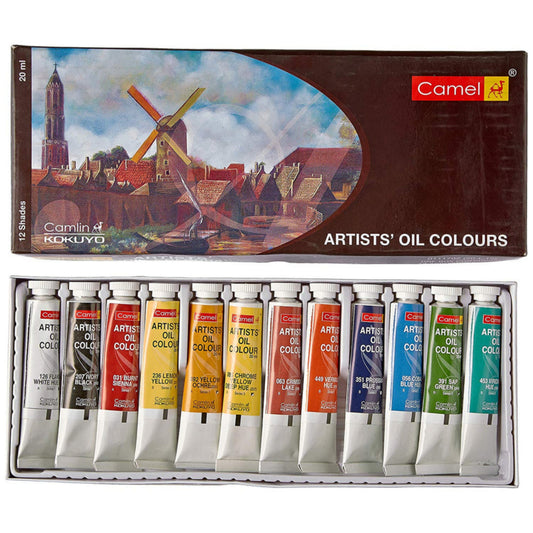Camel Artist Oil Color Set - 20ml Tubes 12 Shades