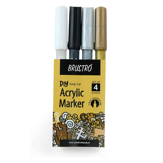 Brustro Acrylic (DIY) Fine Tip Marker Set of 4