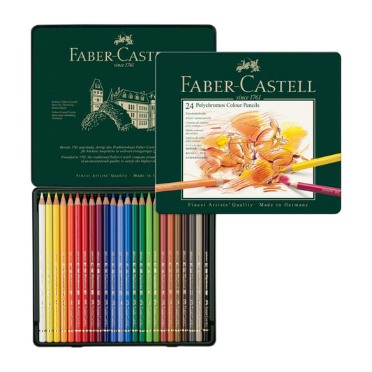 Faber-Castell Polychromos Color Pencil Set - Pack of 24