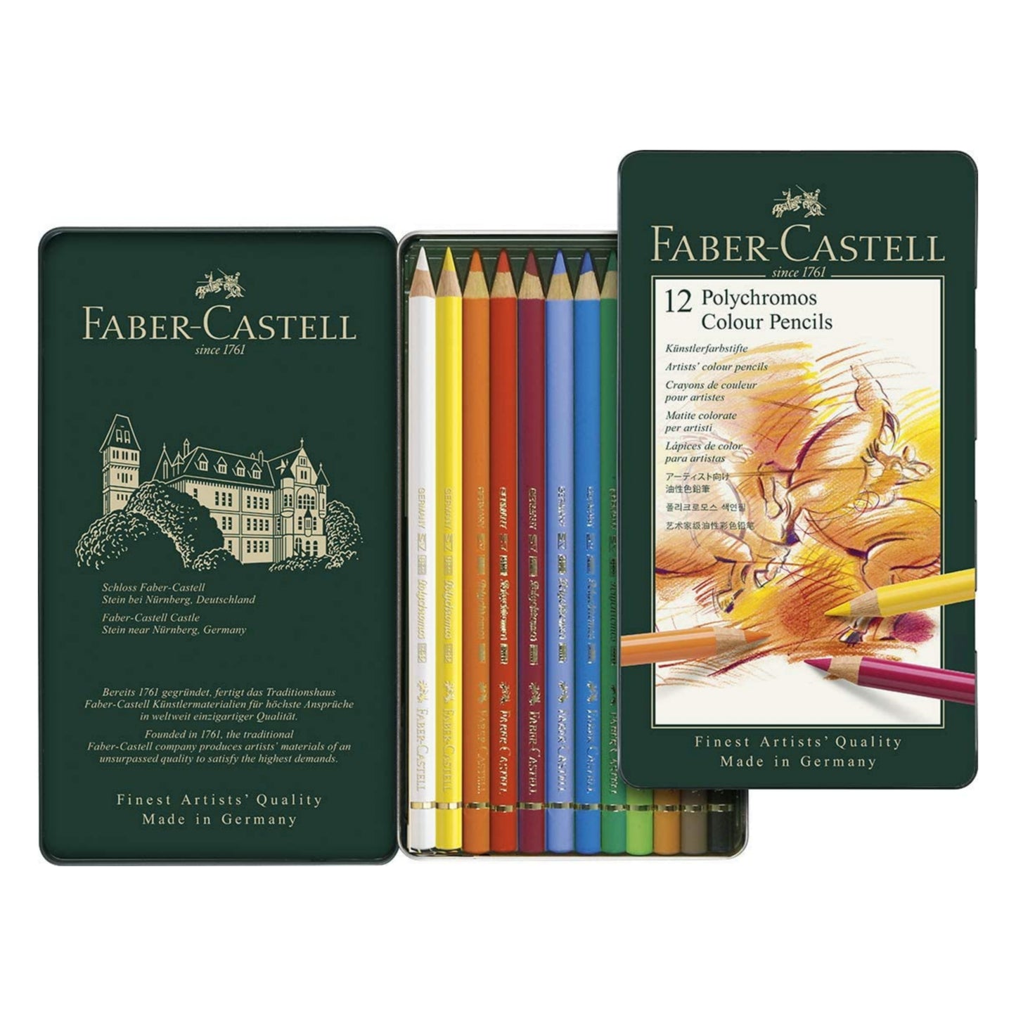 Faber-Castell Polychromos Color Pencil Set - Pack of 12