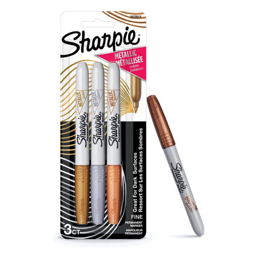 Sharpie Metallic Fine Point Permanent Marker – Set of 3