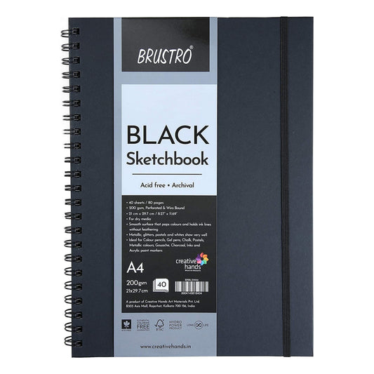 Brustro Black Sketchbook 200gsm