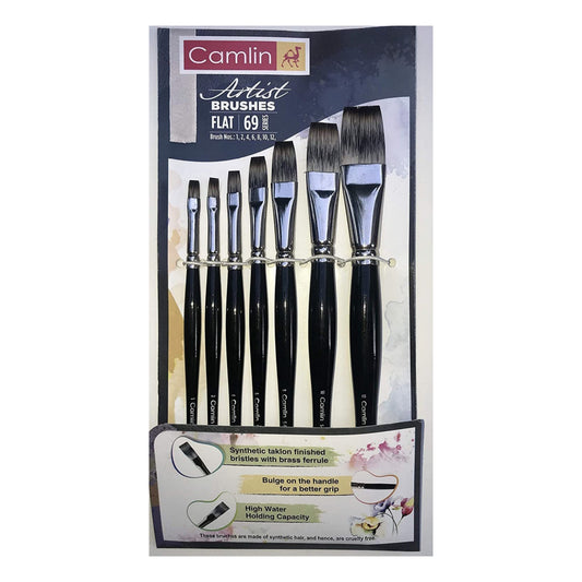 Camel Camlin Artist Brushes Flat 69 Series Set