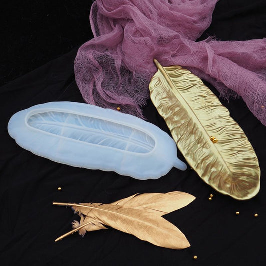 Silicone Mould Feather Trinket Dish