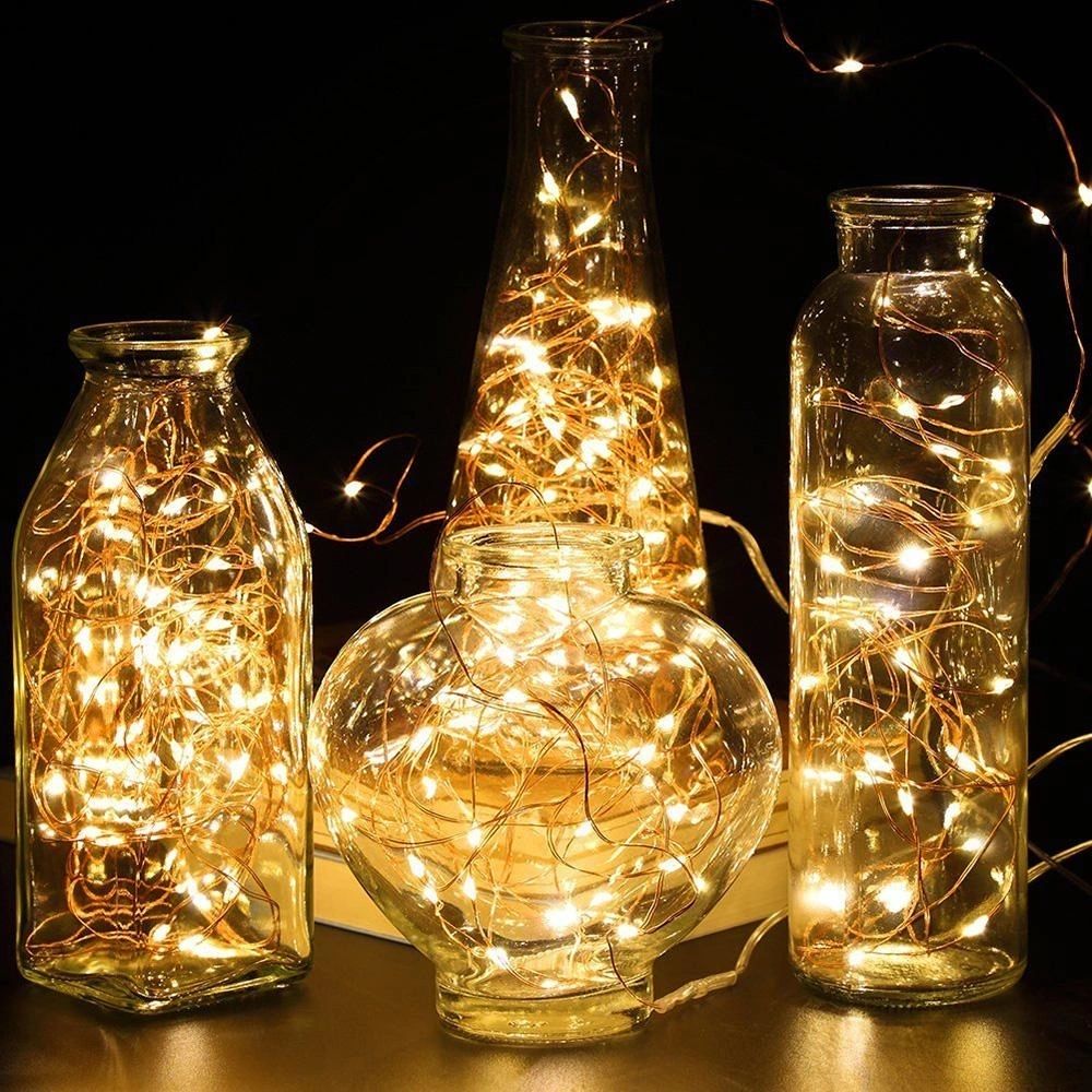 LED String Copper Wire Coin Lights Warm White