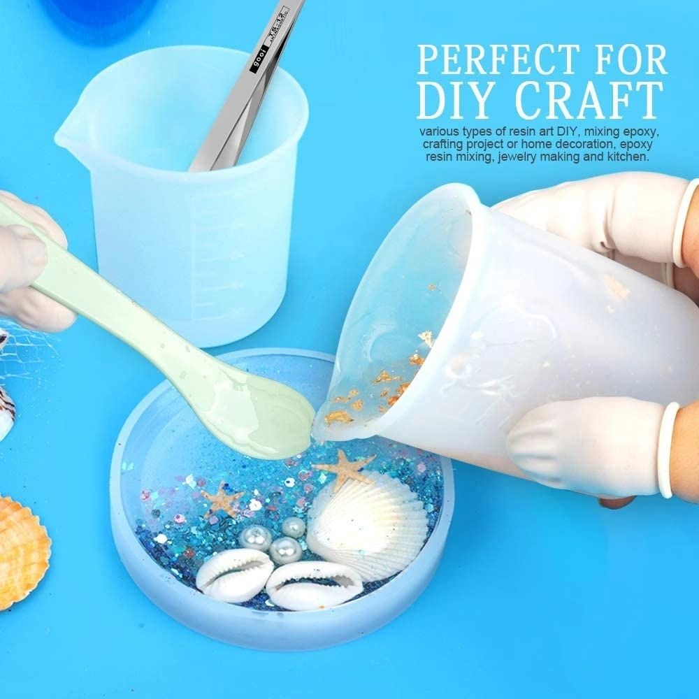 Silicone Mould Measuring Cup 250ml + 1 Stir Stick Free
