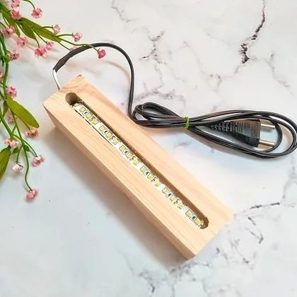 Wooden Led Base Light - Pinewood