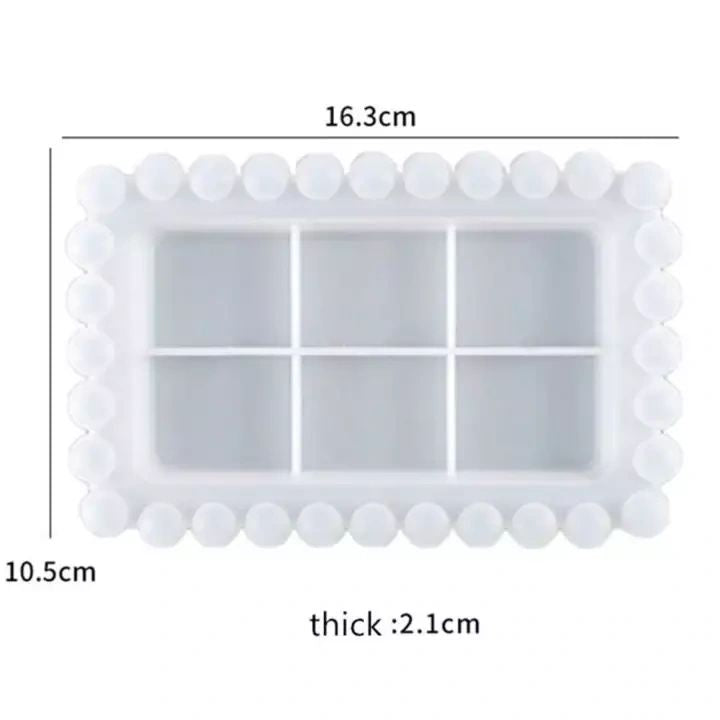 Silicone Mould Rectangular Beaded Tray