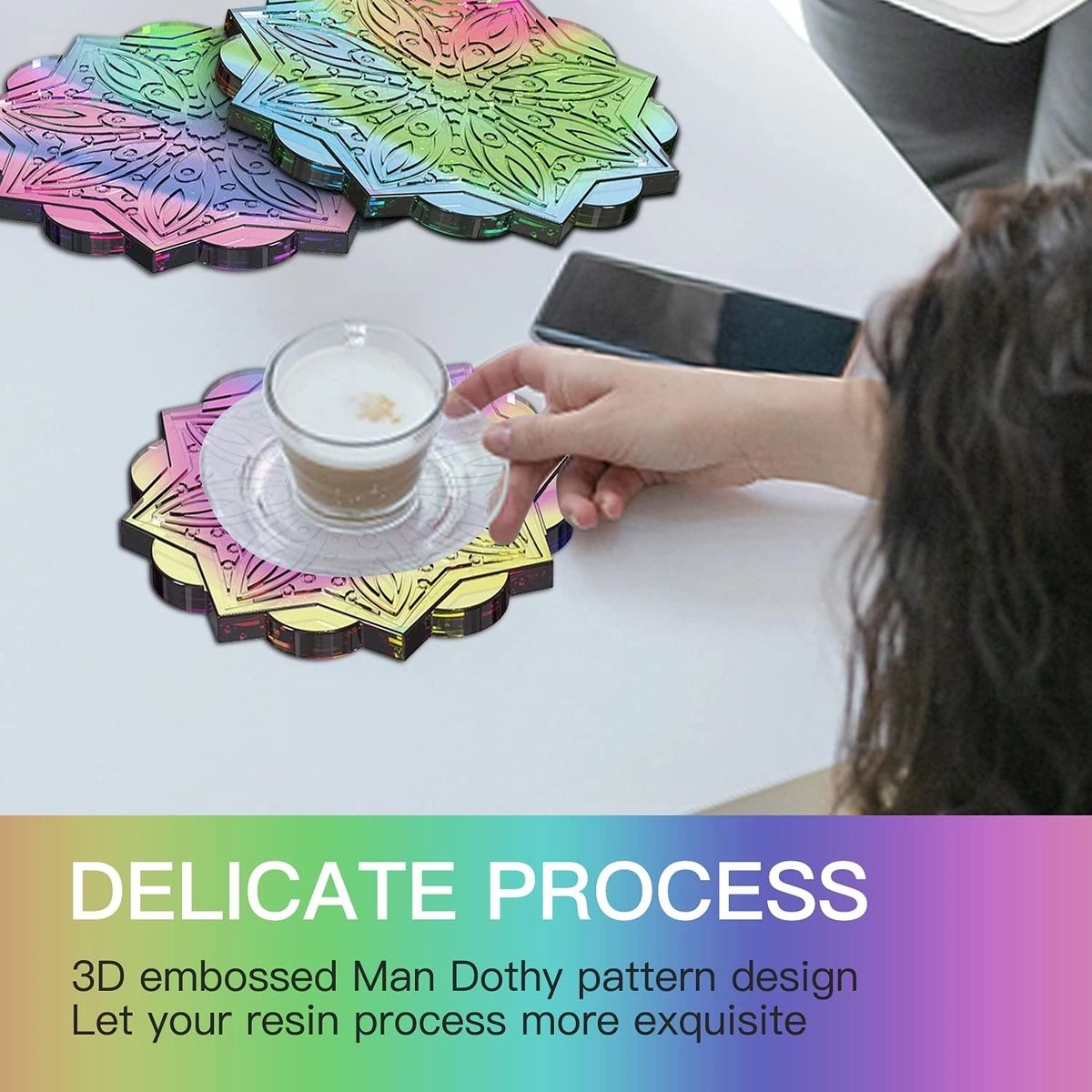 Silicone Mould 8 Inch Mandala Coaster