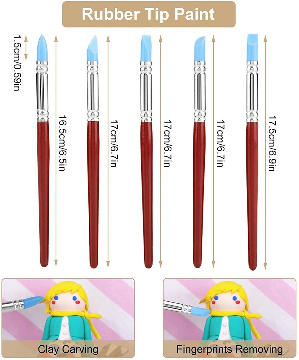 Sculpture Modeling Tools Silicone Brushes