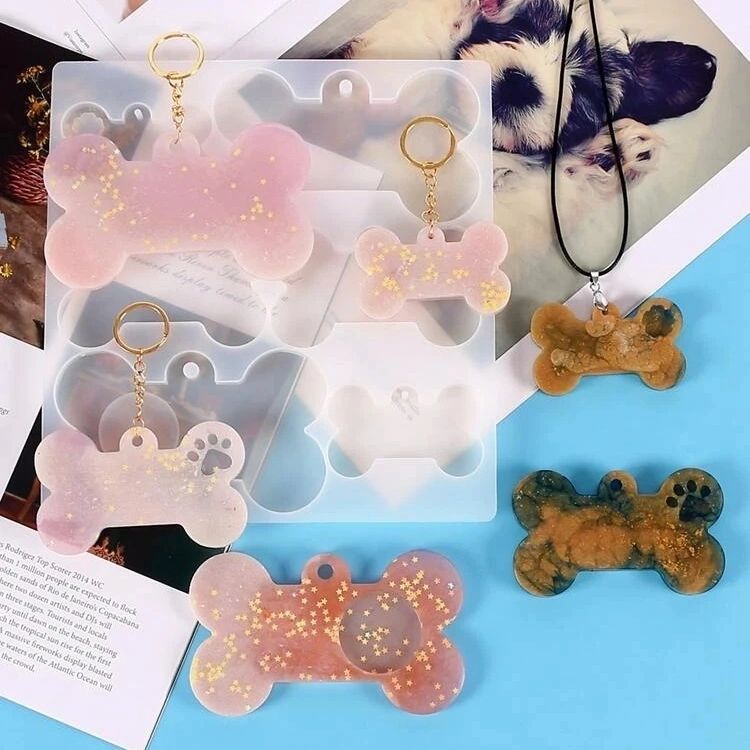 Silicone Mould Dog Bone Tag Set