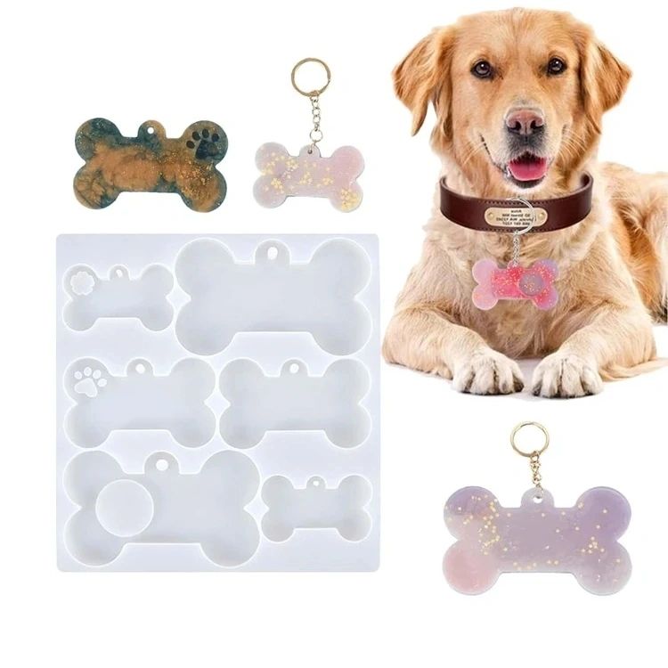 Silicone Mould Dog Bone Tag Set