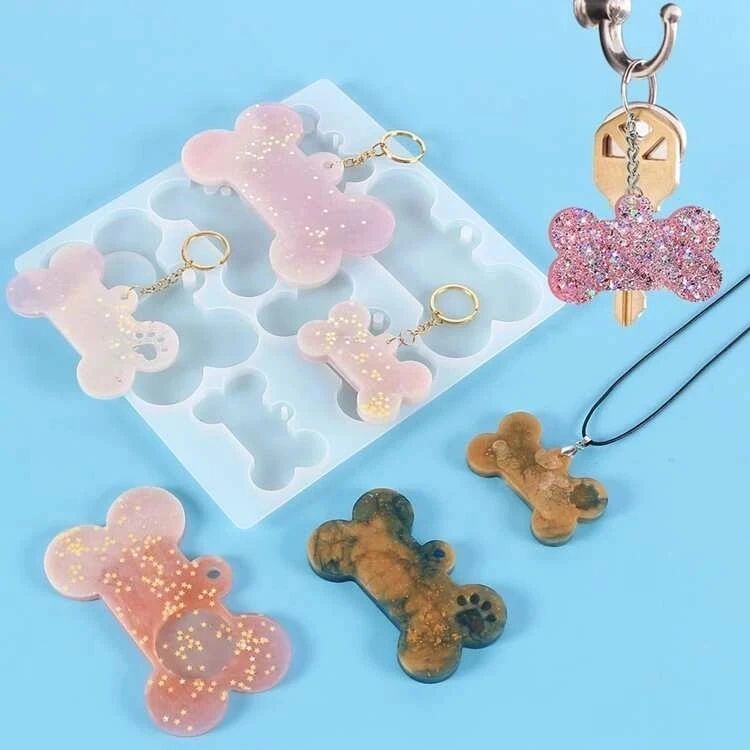 Silicone Mould Dog Bone Tag Set