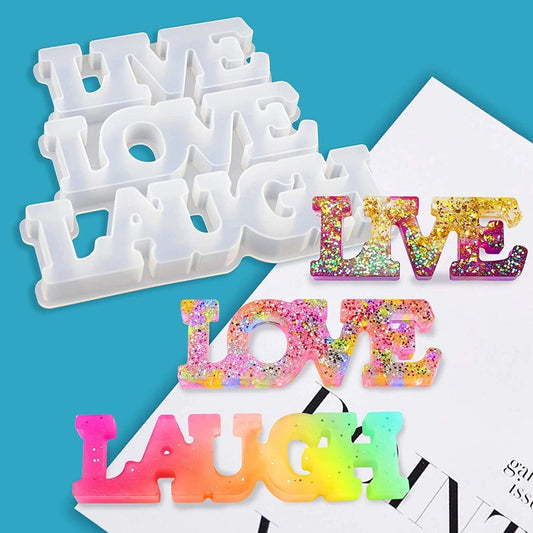 Silicone Mould Live Love Laugh
