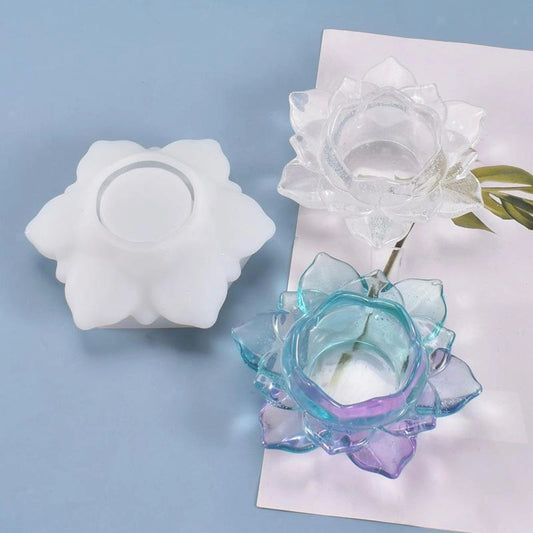 Silicone Mould Lotus Candle Holder