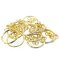 Gold Keyrings with Chain Open Jump Ring 12Pcs