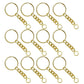 Gold Keyrings with Chain Open Jump Ring 12Pcs