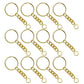 Gold Keyrings with Chain Open Jump Ring 12Pcs