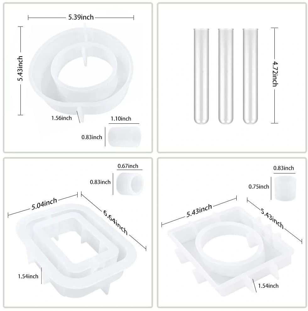 Silicone Mould Vase With 1 Test Tube